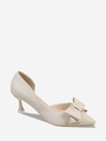 Bowknot Spool Heeled Pumps