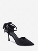 Bowknot Stiletto Heel Ankle Strap Pumps