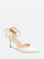 Bowknot Stiletto Heel Ankle Strap Pumps