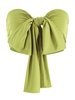 Bowknot Tie Front Crop Tube Top Light green