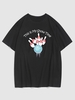 Bowling Ball Printed Crew Neck T-shirt S Black