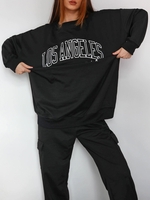 Boyfriend LOS ANGELES Graphic Sweatshirt M Black