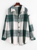 Boyish Checked Wool Blend Coat S Green