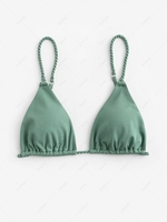 Braided Strap Bikini Top M Light green