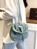 Braided Strap Fluffy Faux Fur Bucket Bag