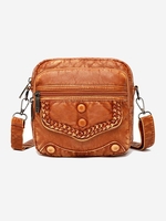 Braided Textured Zippered Crossbody Bag