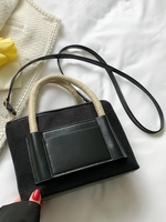 Braided Top Handle Shoulder Bag