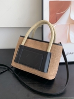 Braided Top Handle Shoulder Bag