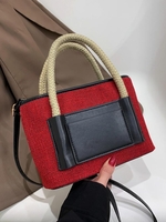 Braided Top Handle Shoulder Bag