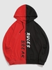 Break Rules Two Tone Panel Hoodie 2xl Red