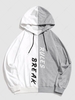 Break Rules Two Tone Panel Hoodie M Light gray