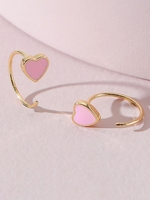C Shape Heart Earrings