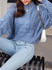 Cable Knit Chunky Oversize Sweater Blue