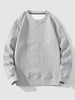 Cable Knit Embossed Pullover Sweatshirt Xs Gray