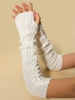 Cable Knit Thumb Hole Arm Warmers