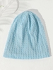 Cable Textured Solid Knit Beanie