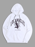 CALIFORNIA LOS ANGELES Eagle Graphic Hoodie M White