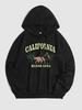 CALIFORNIA MARSH AREA Bear Graphic Hoodie Xxl Black