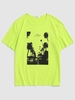 California Palm Tree Graphic Vintage T-shirt 2xl Green