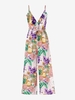 Cami Colorful Floral Ruffles Wide Leg Jumpsuit Xl