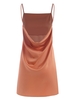 Cami Cowl Back Mini Dress S Light orange
