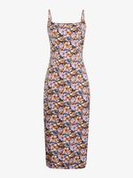 Cami Floral Back Slit Midi Dress L Multi a