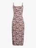 Cami Floral Back Slit Midi Dress S Multi a