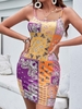 Cami Paisley Bandana Print Bodycon Dress S Multi a