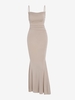 Cami Ruched Maxi Mermaid Dress M Coffee