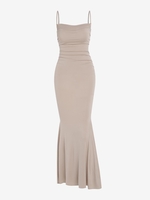 Cami Ruched Maxi Mermaid Dress S Coffee