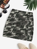 Camo Split Hem Mini Skirt M