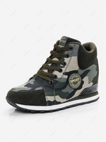 Camouflage Pattern Height Increasing High-top Sneakers