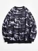 Camouflage Print Raglan Sleeve Sweatshirt Xl Snow camouflage