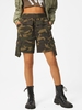 Camouflage Straight Cargo Shorts L Multi a