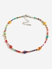 Candy Color Flower Shape Bead Necklace