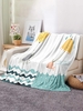 Cartoon Elephant Pattern Flannel Blanket