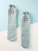 Cartoon Embroidered Plush Socks