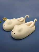 Cartoon Fleece-lined Bedroom Slippers