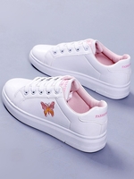 Casual Butterfly Embroidered Skate Sneakers