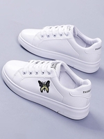 Casual Butterfly Embroidered Skate Sneakers