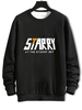 Casual Starry Graphic Crew Neck Sweatshirt 2xl Black