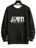 Casual Starry Graphic Crew Neck Sweatshirt Xs Black