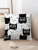 Cat Pattern Plush Pillowcase