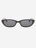 Catty Eye Oval Sunglasses