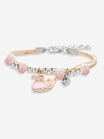 Ceramic Beads Pendant Rope Bracelet