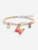 Ceramic Beads Pendant Rope Bracelet