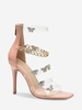 Chain and Metal Butterfly Decor Stiletto Heel Sandals