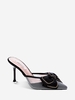 Chain Bow Decor Mesh Stiletto Heeled Mules