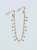 Chain Colored Charms Huggies Earring