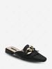 Chain Decor Flat Mules